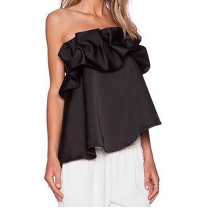 C/meo ruffled tube top